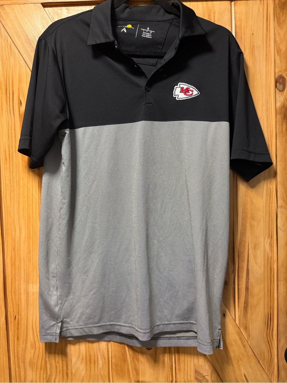Antigua Two-Tone Kansas City Chiefs Polo - Black & Gray